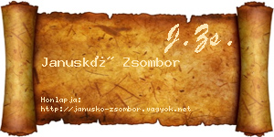 Januskó Zsombor névjegykártya