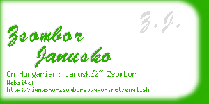zsombor janusko business card